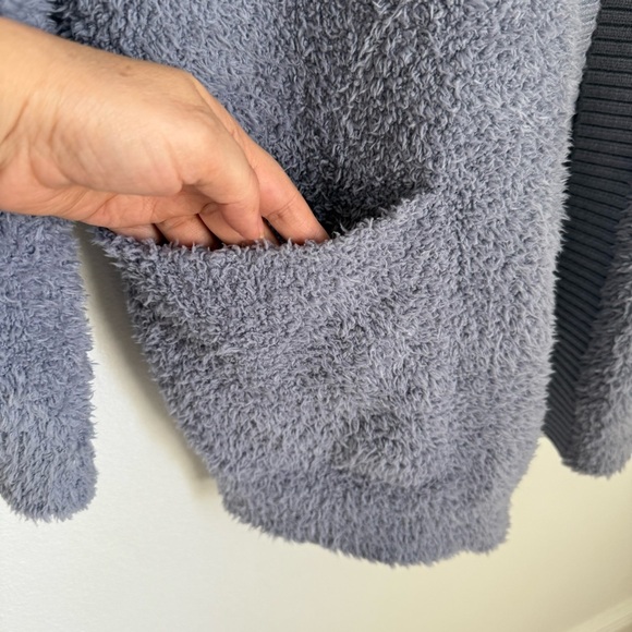 Barefoot Dreams CozyChic Open Front Sherpa Cardigan Sweater Lavender Womens XL - Picture 4 of 9